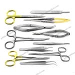 Micro Surgery Forceps Kit CE Stainless Steel Surgical Instruments for Students and Professionals