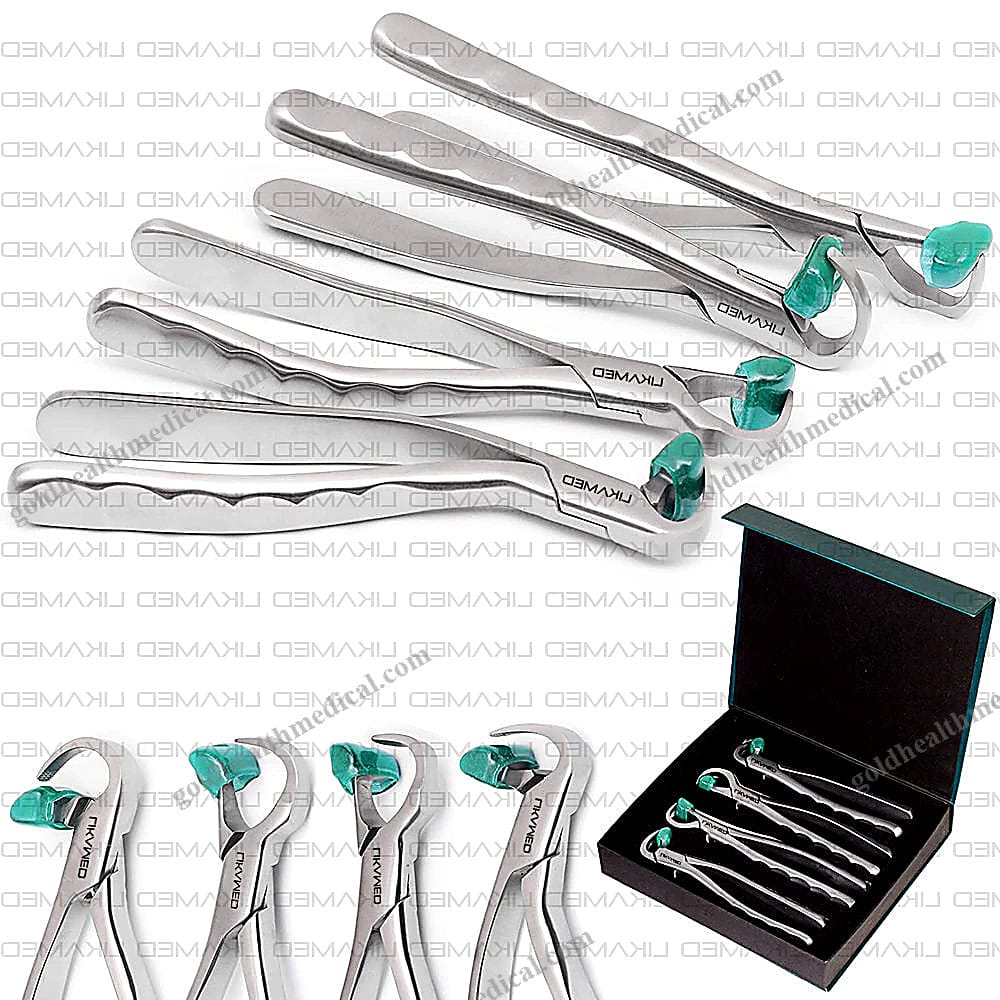 LIKAMED Dental Physics Forceps Set Molar Atraumatic Tooth Extraction Kit