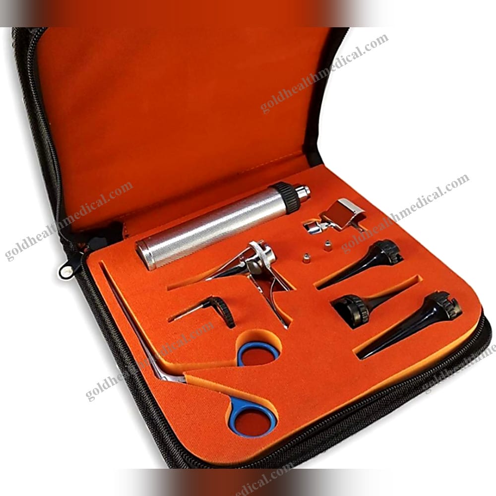 ENT Diagnostic Set with Rechargeable Battery LED Otoscope Ophthalm