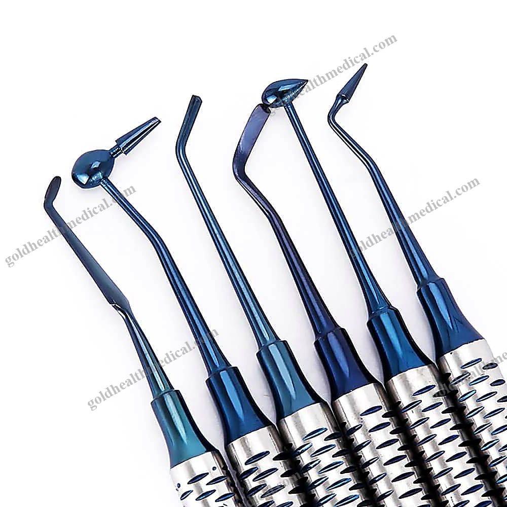 Blue Coated Dental Scaler Set