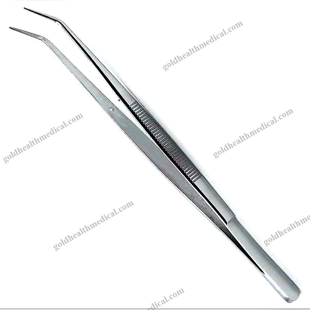 Meriam Serrated Angled Tip Tweezer 16cm