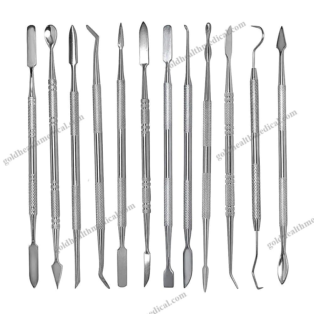 Stainless Steel Wax Carving Tools Set for Lab and Dentist Use