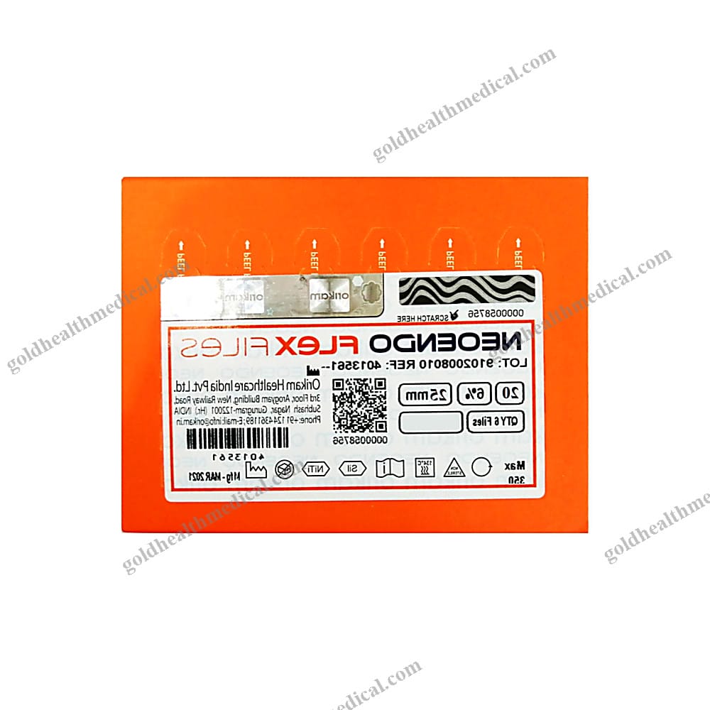 Neo Endo Flex File Size 20 Pack of 6