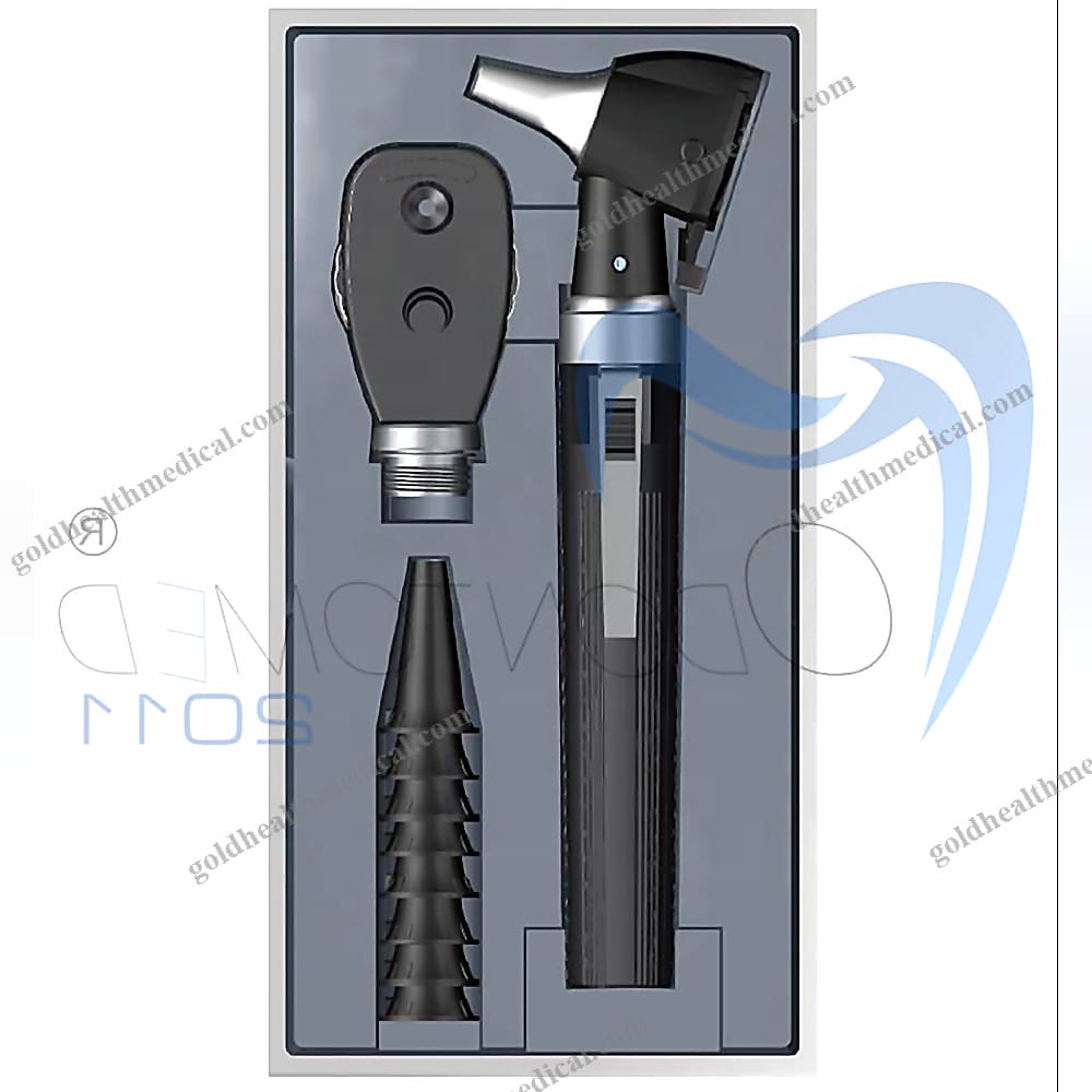 Advanced Fiber Optic LED OtoscopeOphthalmoscope Diagnostic Set