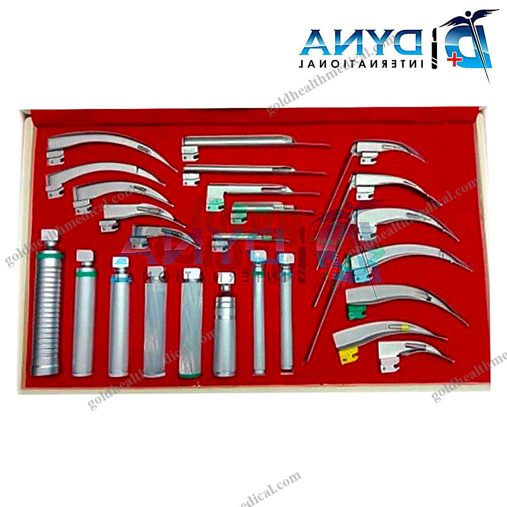Durable AllRange Laryngoscope Kit ENT Surgical Instruments Fiber Optic ...