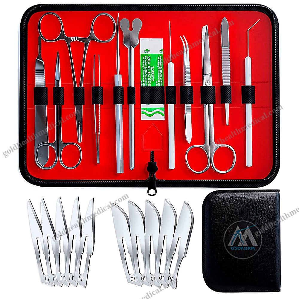 Advanced Dissection Kit for Medical Students Stainless Steel Scalpel Handle Blades