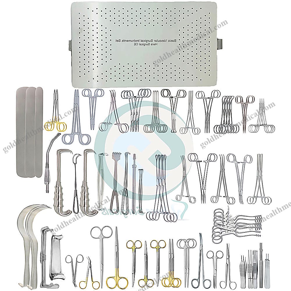 Vascular Surgery Instruments Set with Aluminum Case