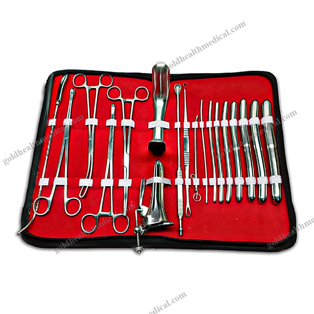 11000013412393_1 Basic Gynecology Surgical Instrument Set for Dilation Curettage - Image 1