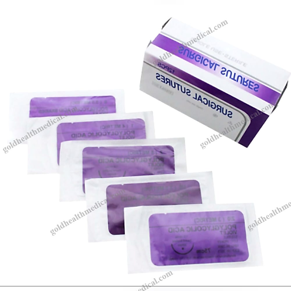 Polyglycolic Acid Sutures with Needle 75cm9