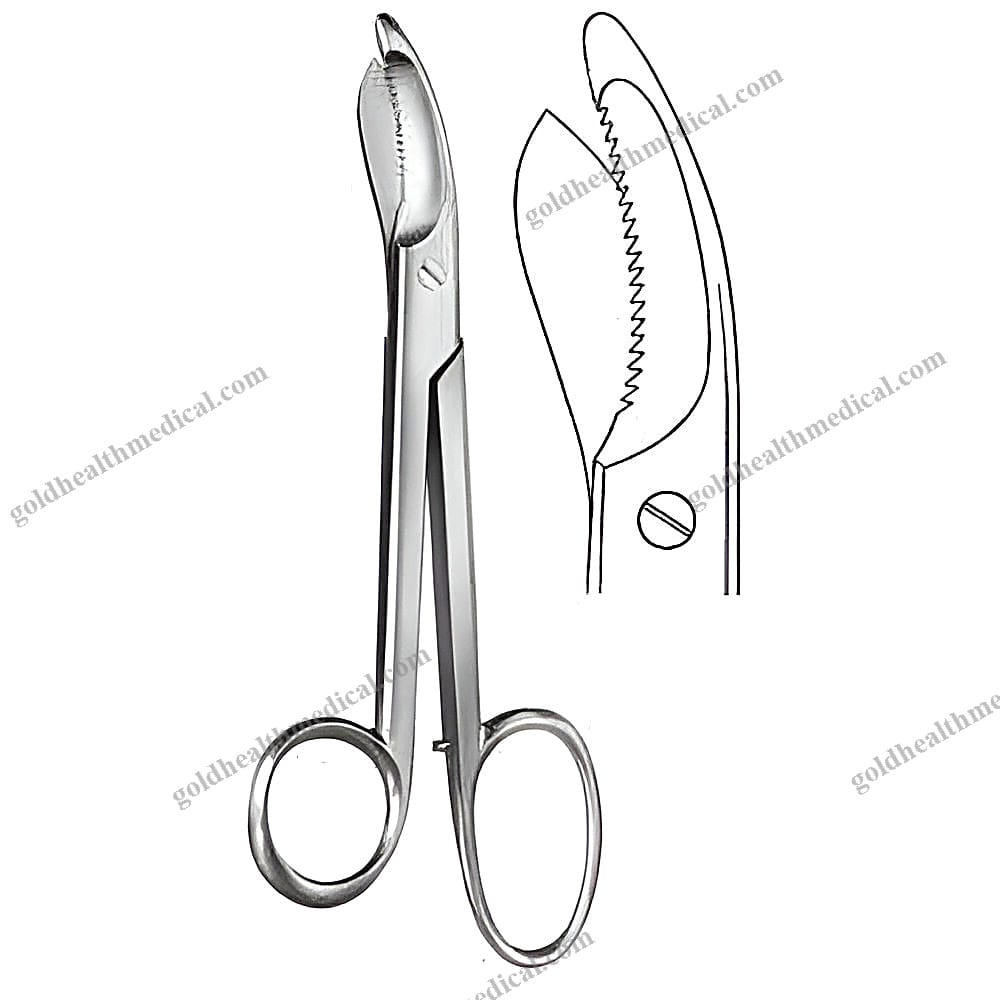 Premium Surgical Scissors 95 Serrated Burns Plaster