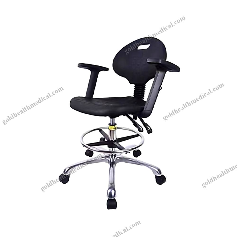 PU Antistatic Dual Function Chair with Adjustable Backrest and Armrests for