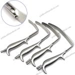 German Stainless Steel Breast Retractor with Fiber Optic Light