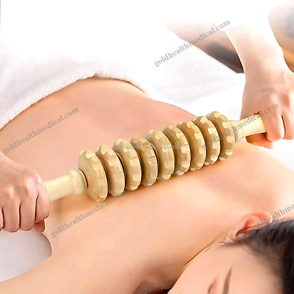 9Wheel Wooden Massage Tool Set for Lymphatic Drainage Therapy
