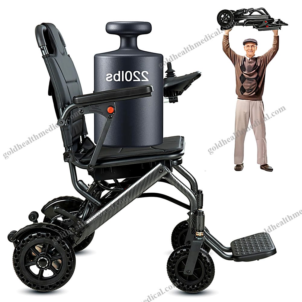 Lightweight Foldable Power Wheelchair for Seniors Travel