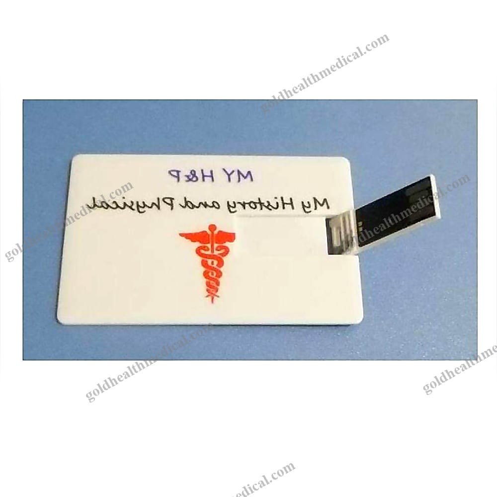 USB Medical History Card Emergency Health Info Card