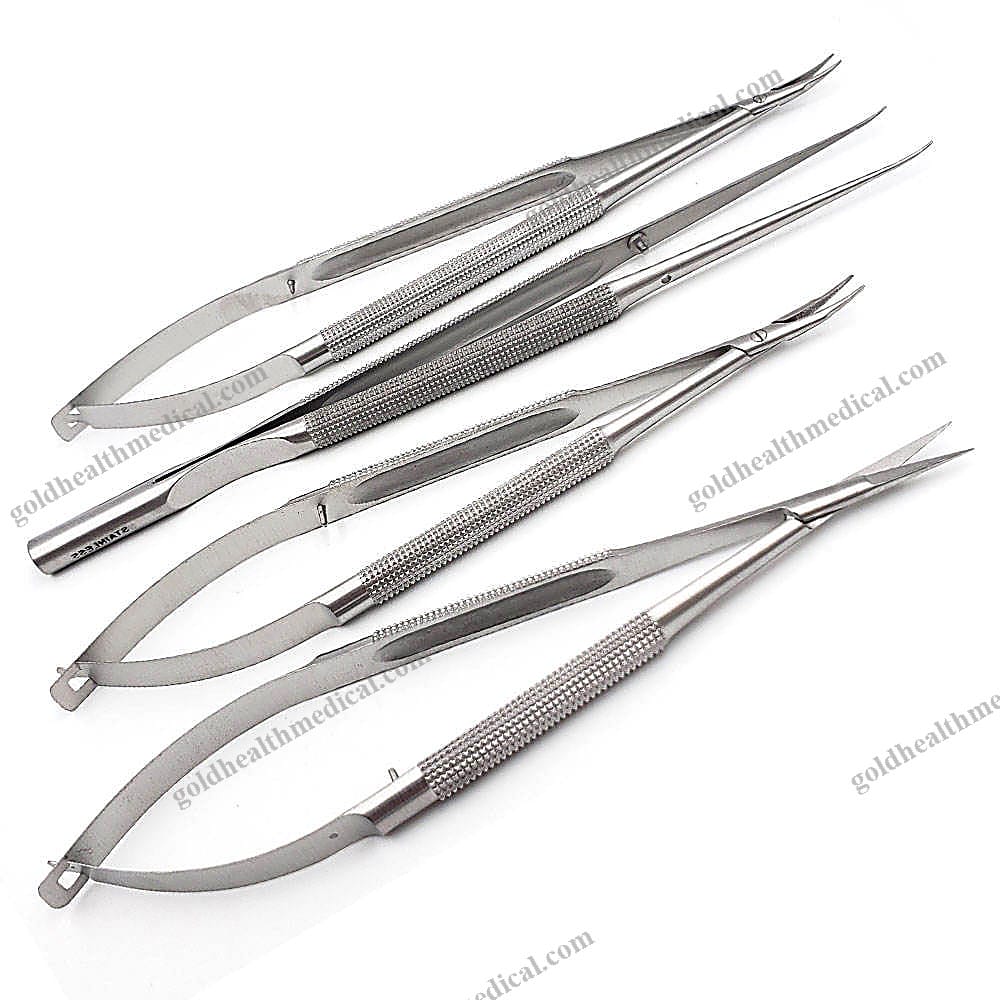 4Piece Micro Surgery Costroviejo Scissors Set