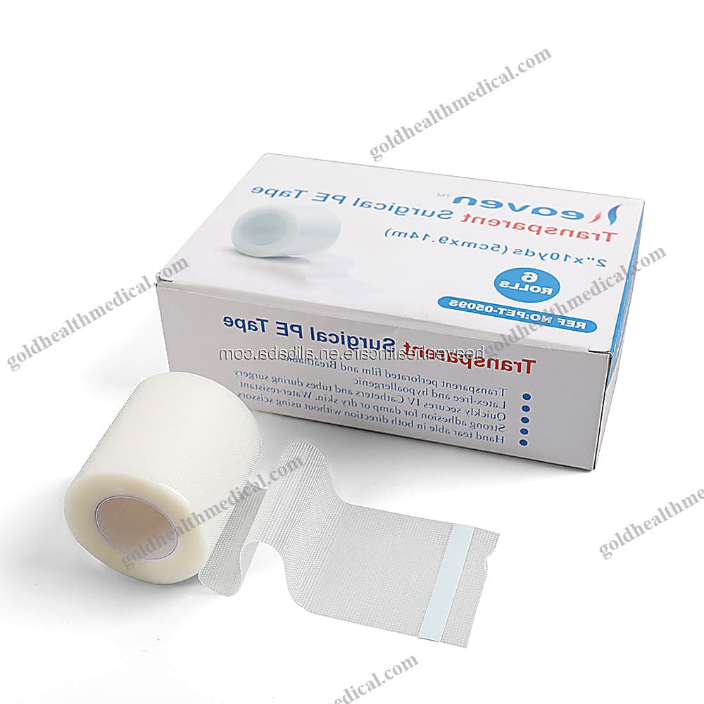 Medical Waterproof Transparent Adhesive Surgical Tape Clear PE Tape Adhesive Tape Medical