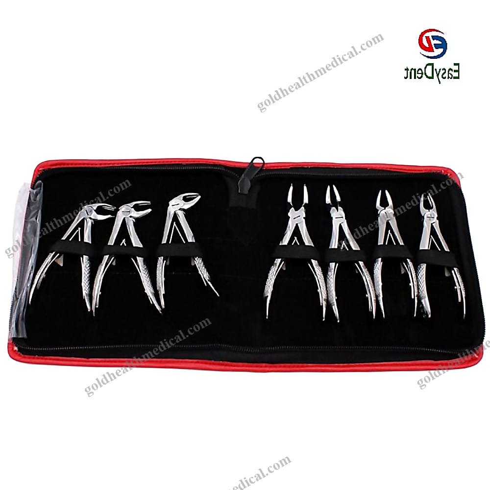 Stainless Steel Pediatric Dental Forceps Kit