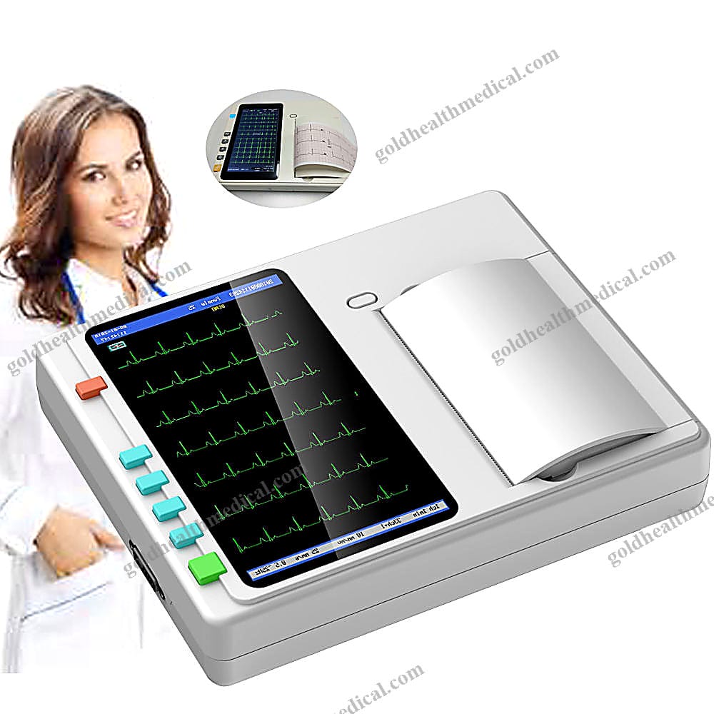 6Channel 12Lead ECGEKG Machine with Touch