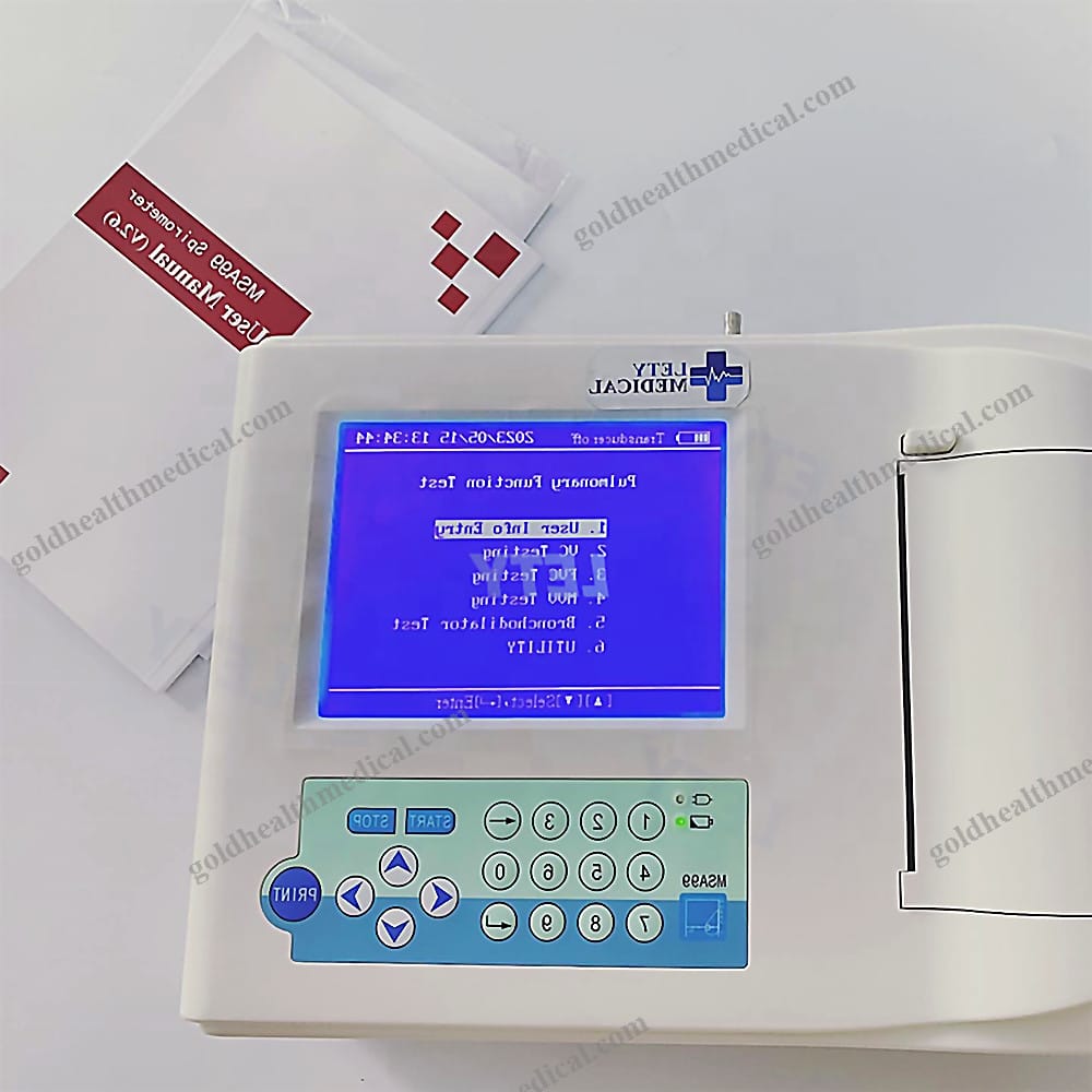 Durable Digital Spirometer with Printer for Breathing Diagnostics Sale ...