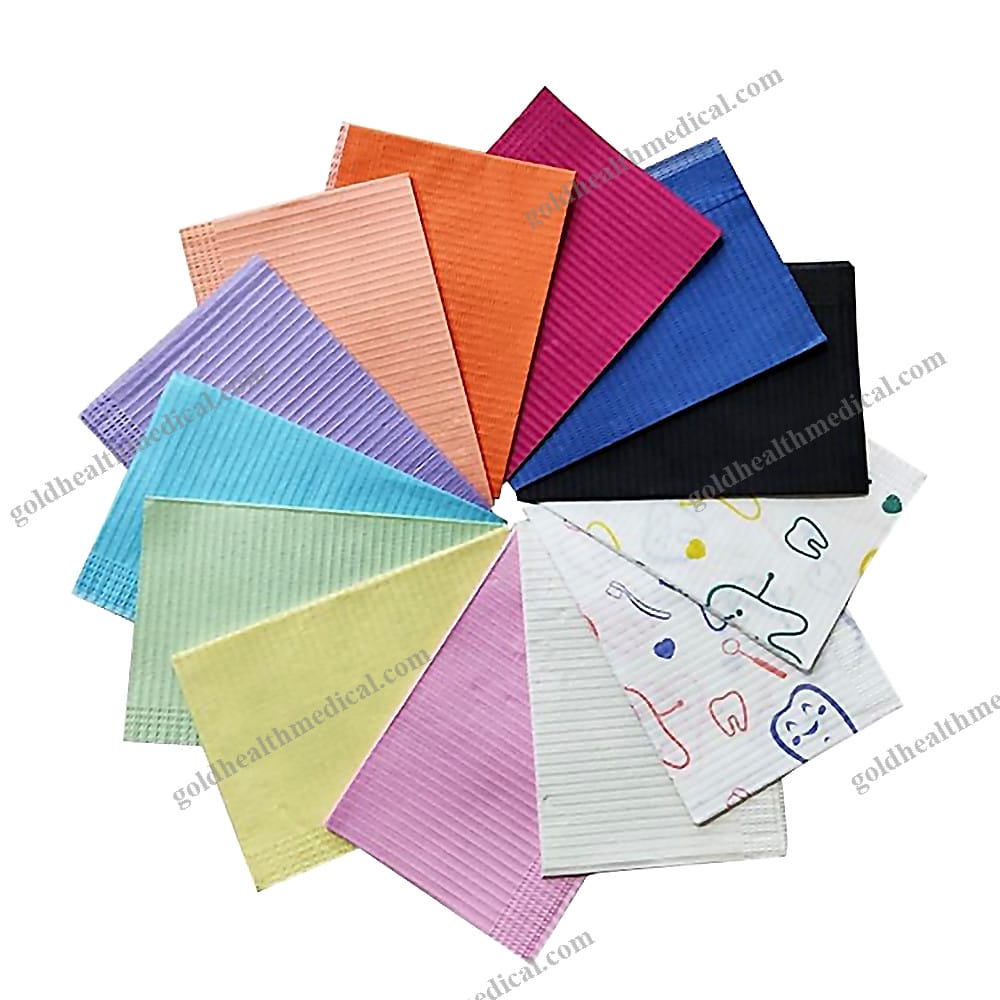 Disposable Dental Bibs 2ply Paper 1ply Poly