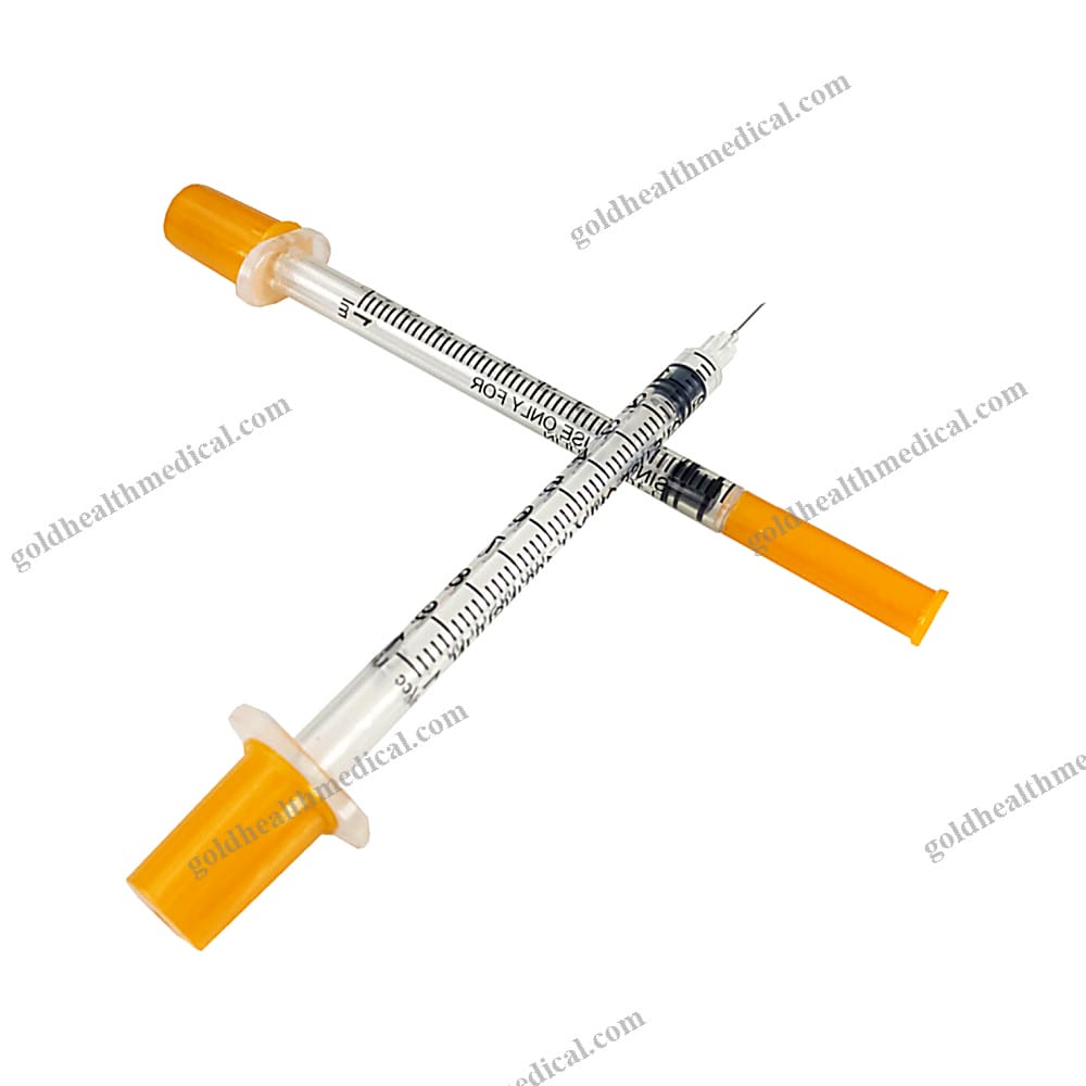 U100 Disposable Syringe With Needle 1ml Orange Sy