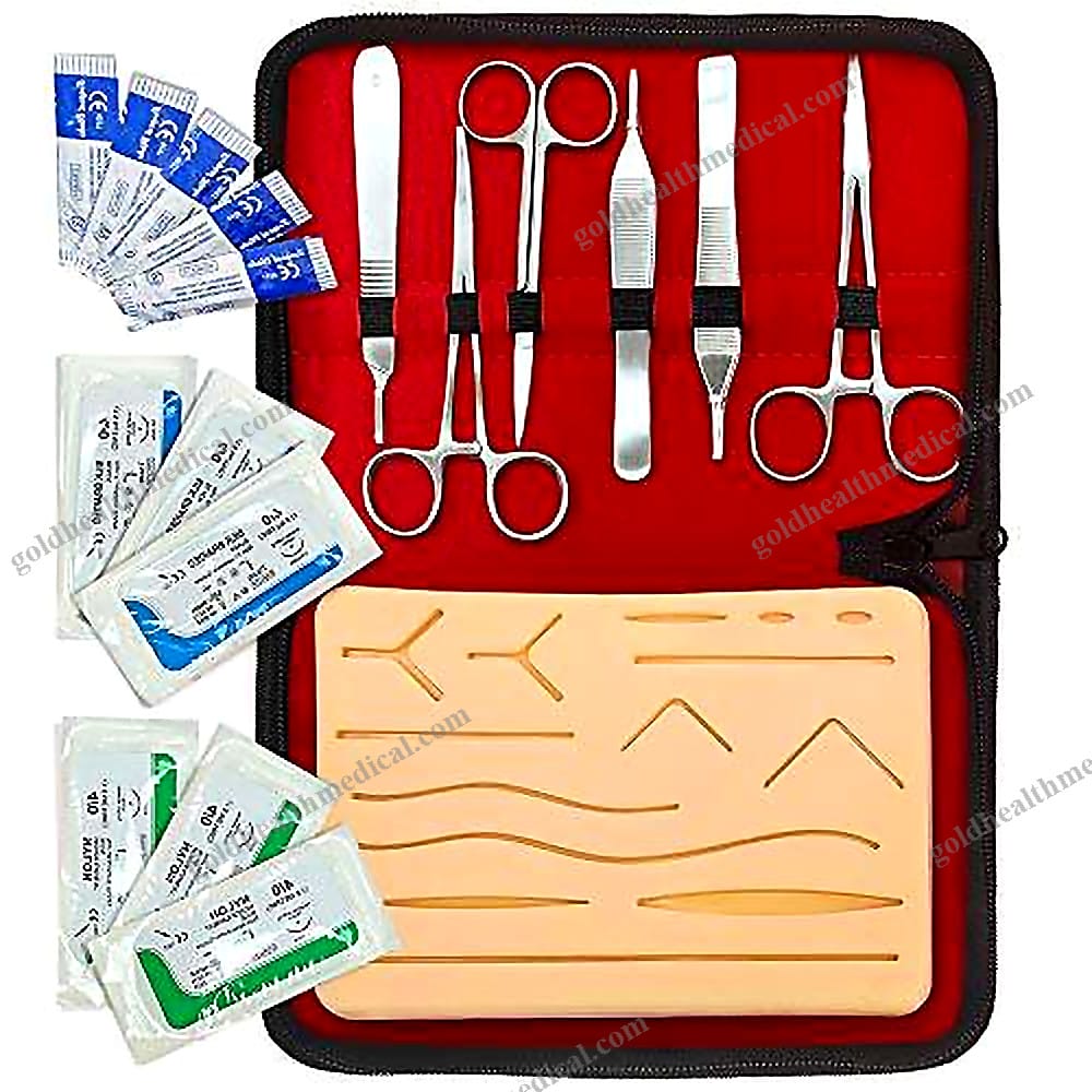 Surgical Suture Pad Practice Kit 13 Pieces for Medical Students Training