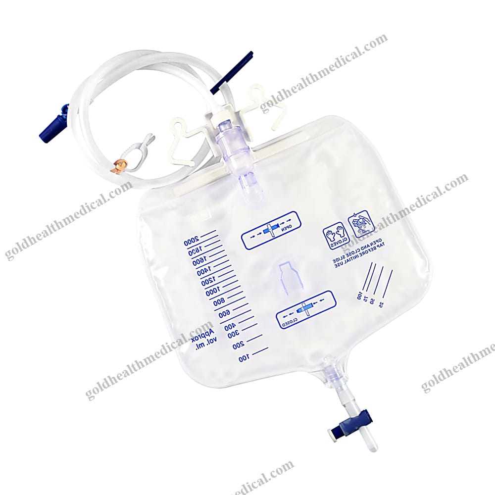 Premium AntiReflux Medical Urine Bag with Drip Chamber