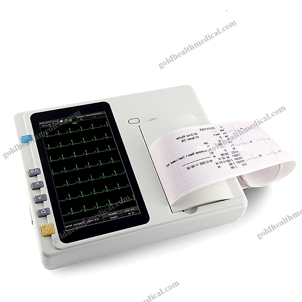 Portable 12Lead ECG Machine with Touch Screen and 3