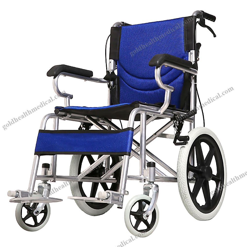 Elderly Foldable Wheelchair with Height Adjustment