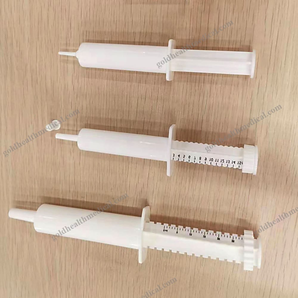 Wide Tip Animal Syringe for Veterinary Use HDPE Plastic 3