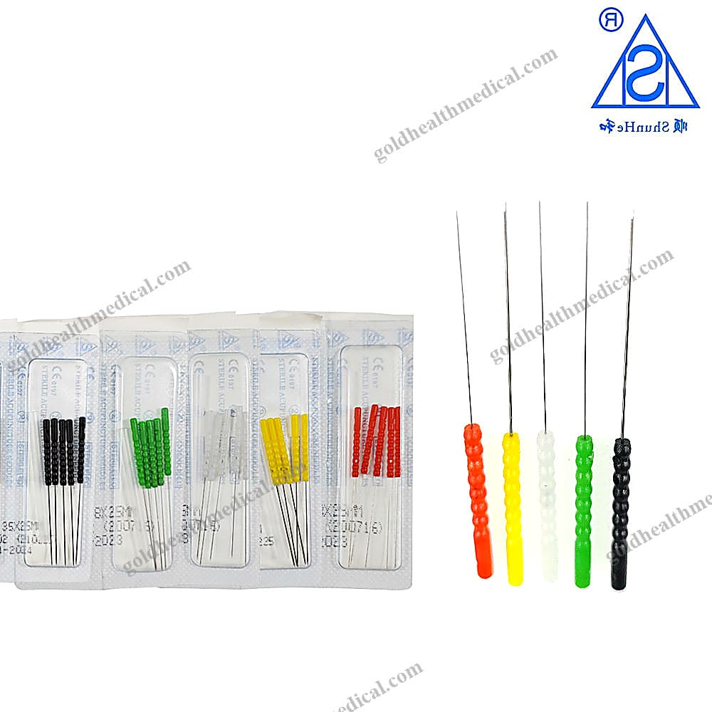 FiveColor Plastic Handled Dry Needling Acupuncture Needles 0