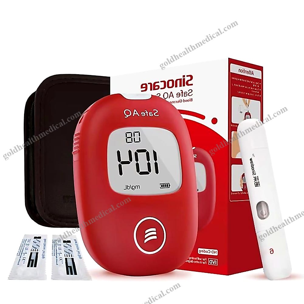 Sinocare Portable Glucometer Kit with Smart Features and Test Str