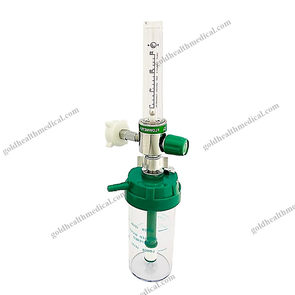 Oxygen Flowmeter Regulator with Humidifier for Medical Use