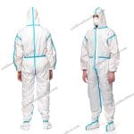 Disposable Coverall with Long Zip Elastic Waist  Cuffs