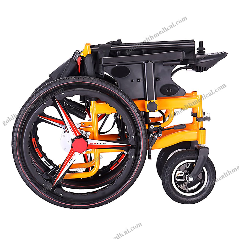 Foldable Lightweight Electric Wheelchair Portable Elderly Care Rolstoel Faute