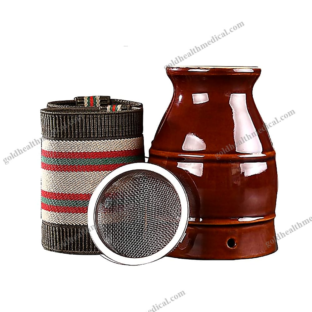 Ceramic Moxibustion Jar for Meridian Massage and Pain
