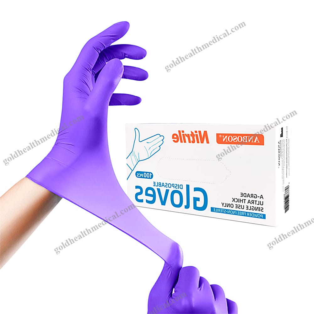 Violet Nitrile Exam Gloves
