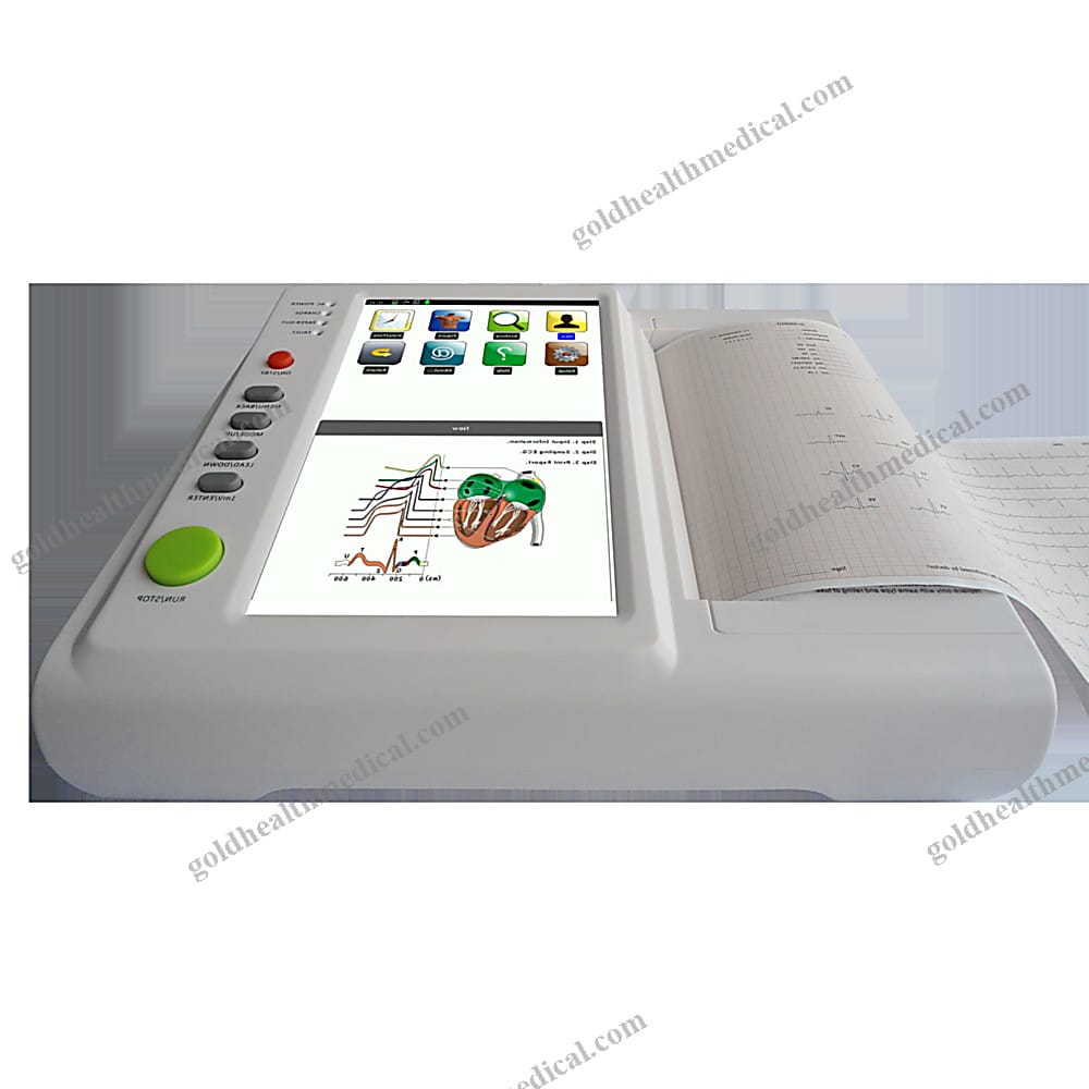 Portable 12Channel ECG Machine with Touch Screen for Hospitals