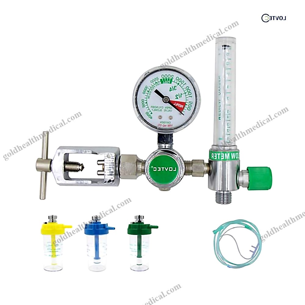 Airtech Medical Oxygen Regulator with Brass Flowmeter