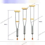 Adjustable Aluminum Crutches for Elderly  Disabled