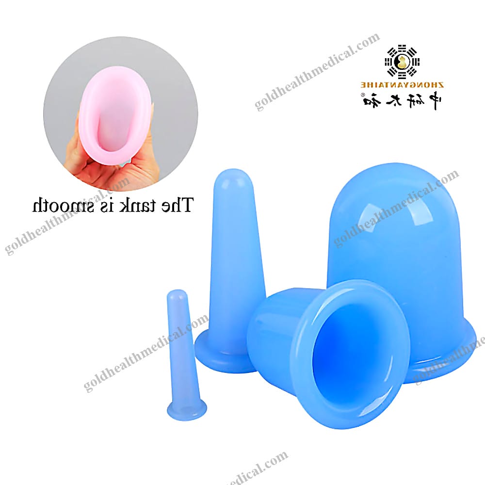 4Pcs Spa Silicone Cupping Set for BodyEyeFace Massage