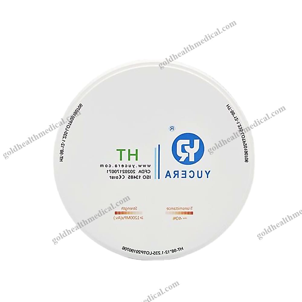 Yucera 98mm HT White Zirconia BlocksDisc