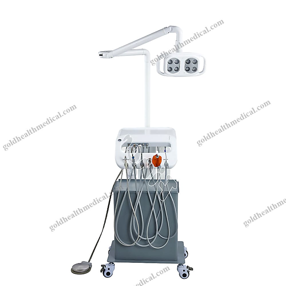 Portable LED Veterinary Dental Unit with Scaler Handpiece Air Compressor