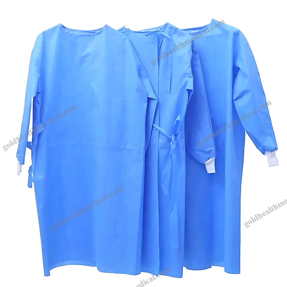 Medical SMS Isolation Gown with Knit Cuffs
