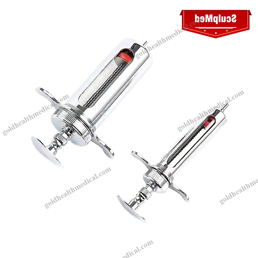 Stainless Steel Veterinary Syringe for Animal Use