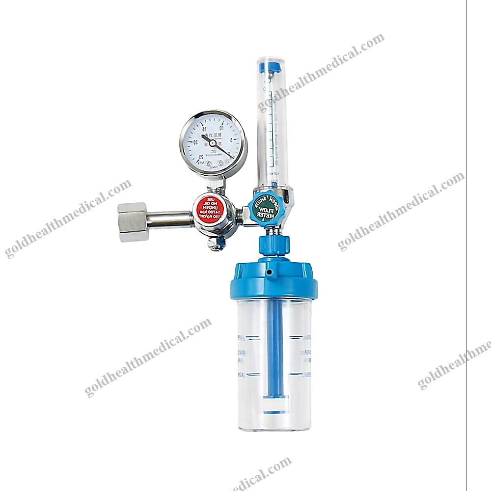 Dual Oxygen Flowmeter with Humidifier for Medical Use