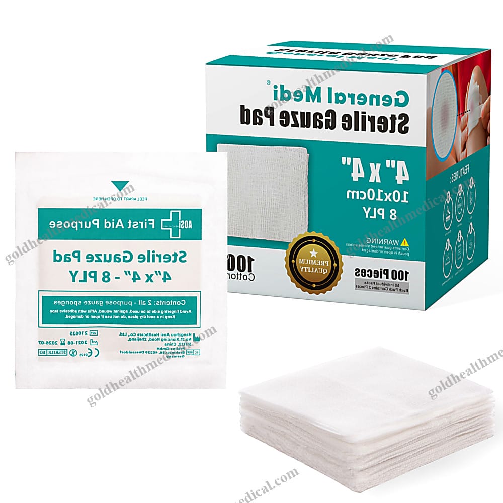 Sterile Absorbent Gauze Pads for Wound Dressing