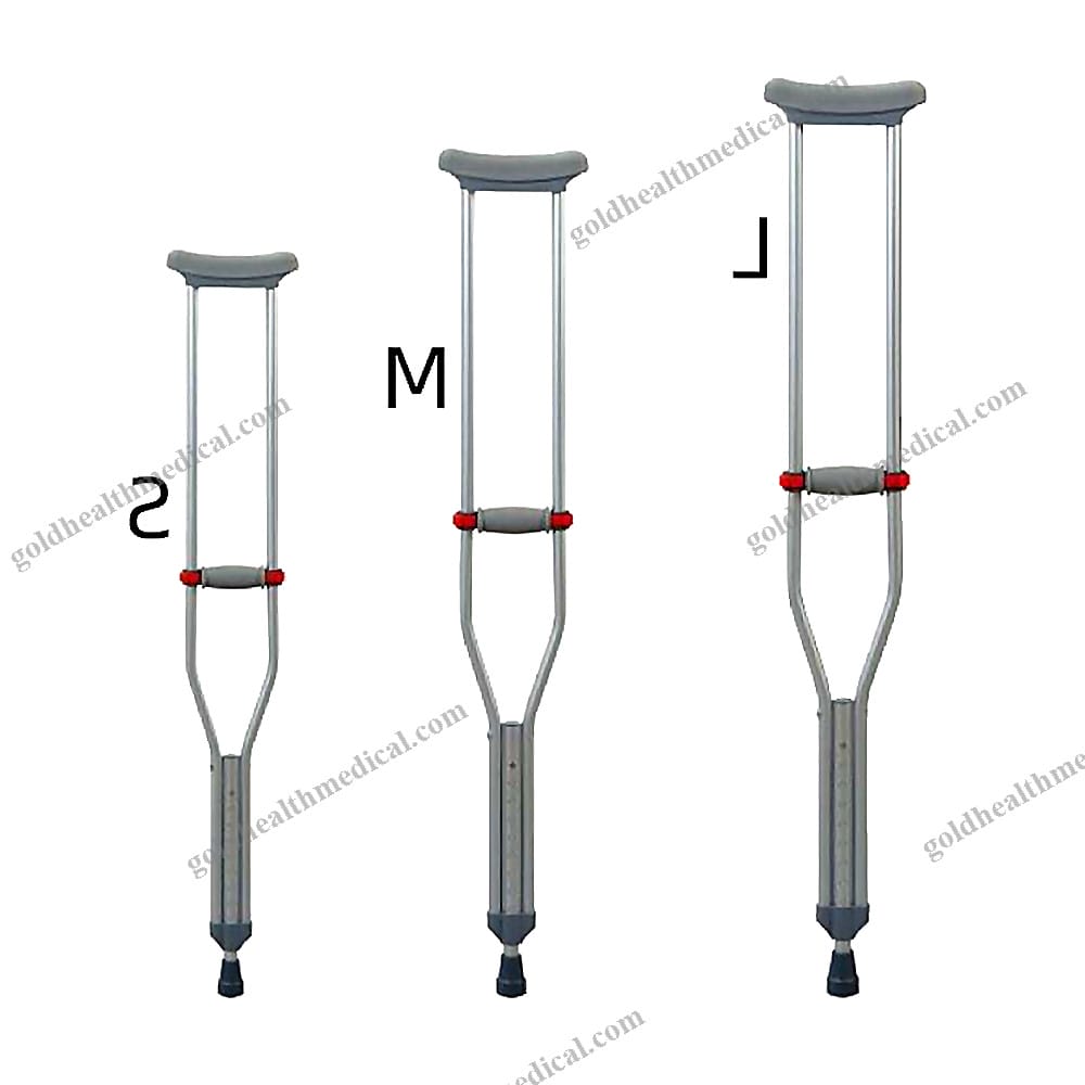 Adjustable Aluminum Axillary Crutches for Elderly  Injured