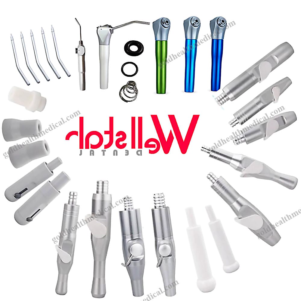 China Dental Unit Spare Part Straight  Curve Syringe Triple Syringe Aluminum
